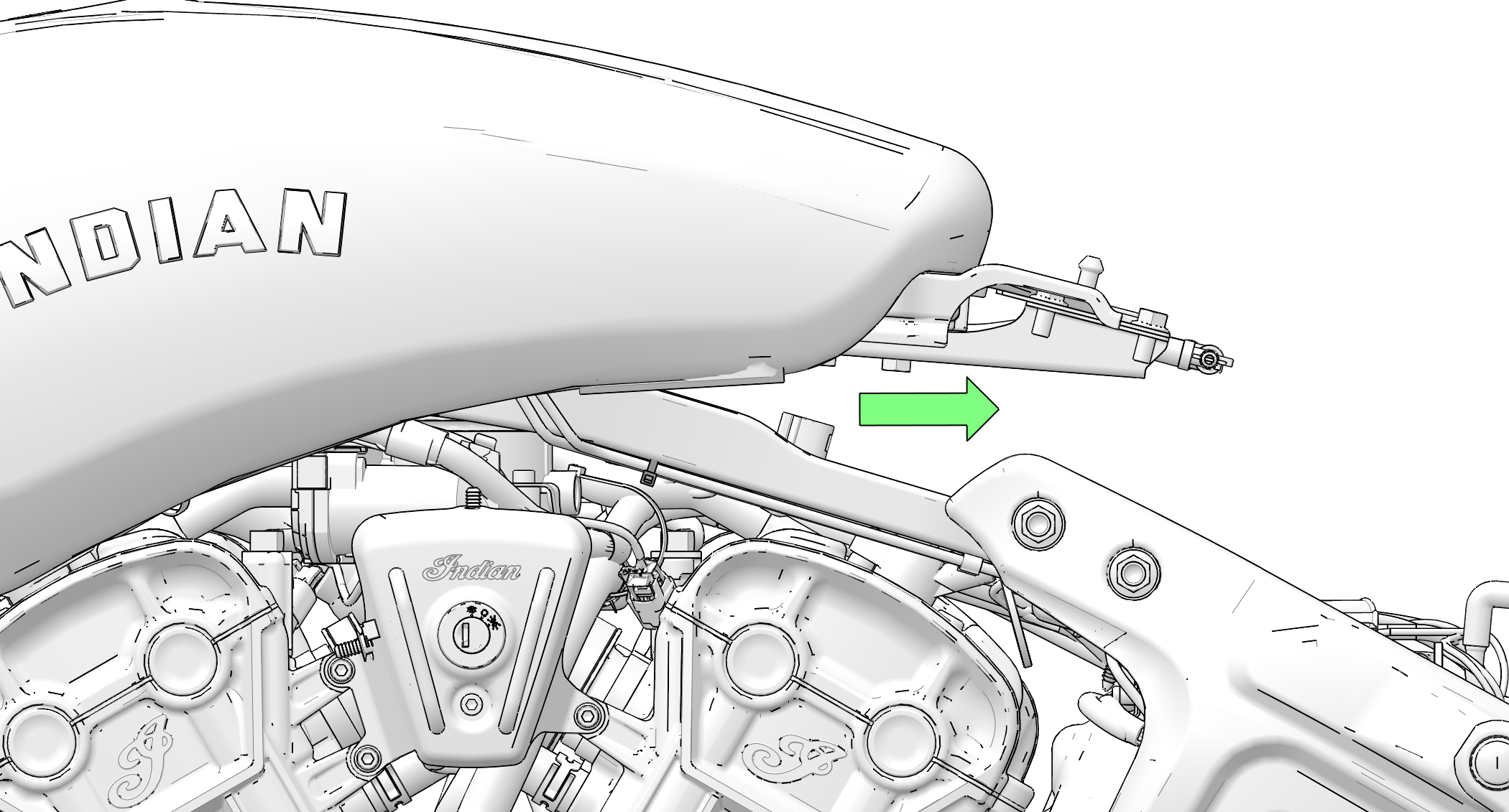 Indian scout online tank lift